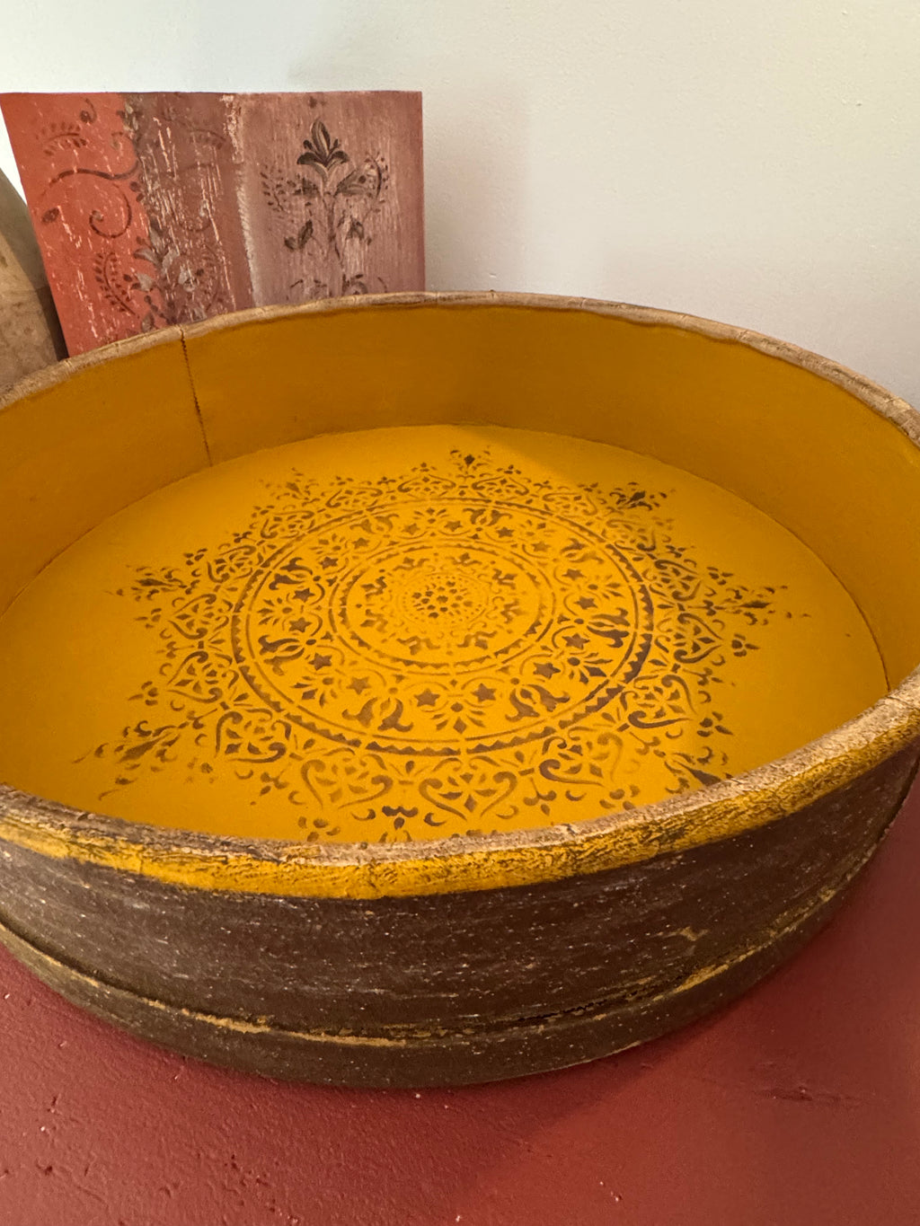 Boîte à Secret ronde - Chocolate Brown & Marvellous Mustard