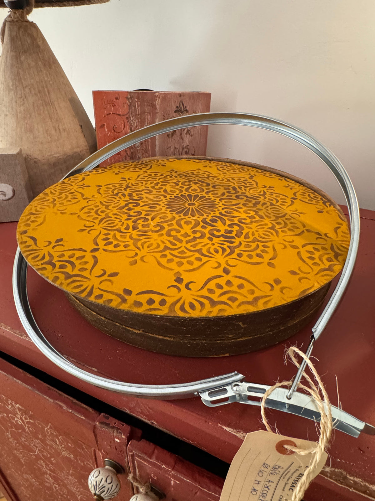 Boîte à Secret ronde - Chocolate Brown & Marvellous Mustard