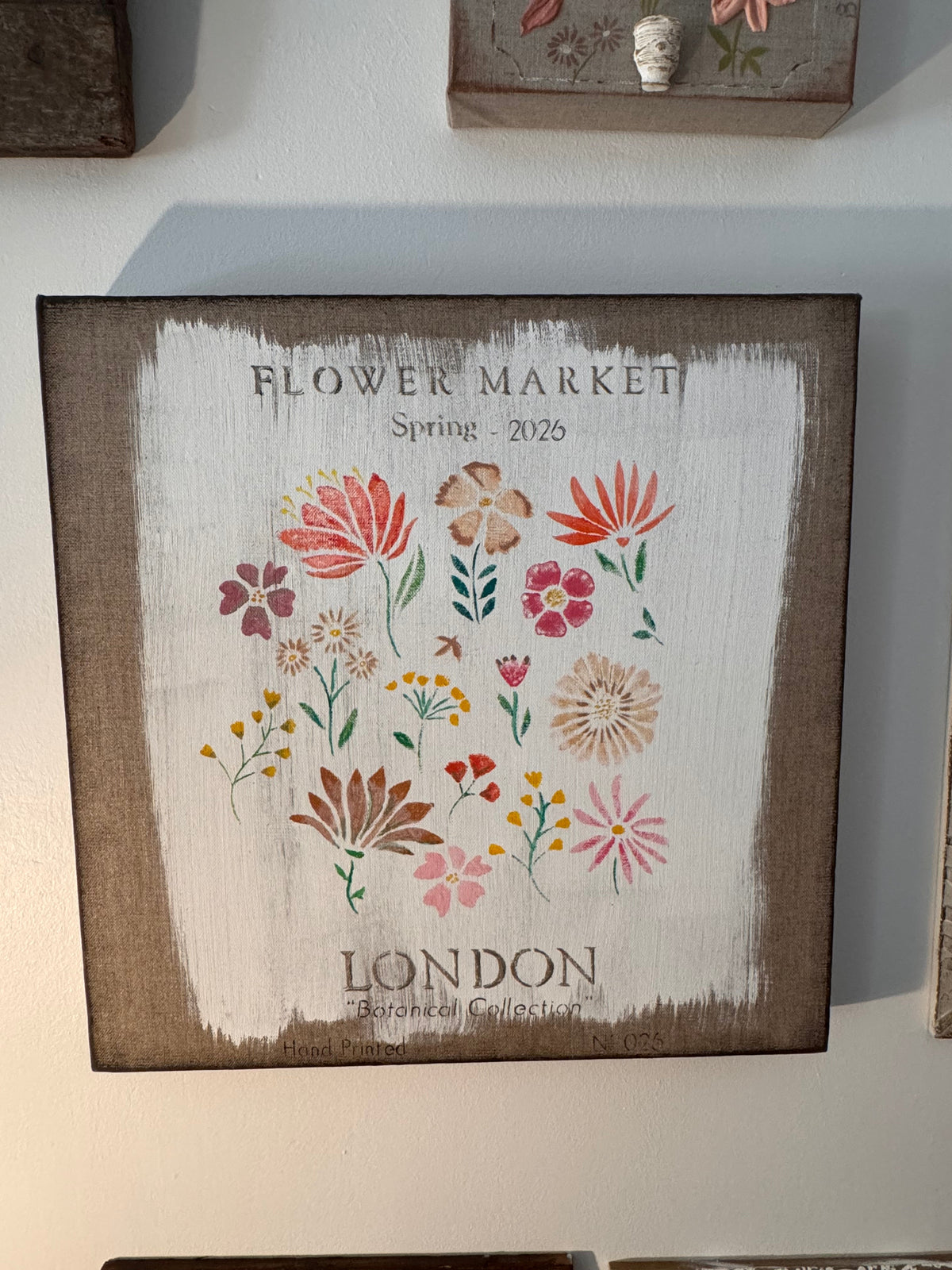 Cadre Flower Market London – vue d'ensemble 40x40 cm