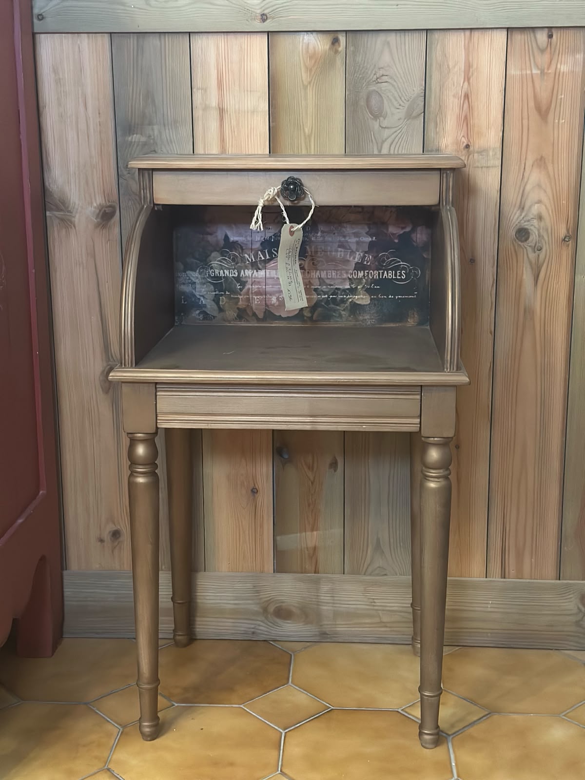 Selette à tiroir chinée — Style campagne française upcyclée