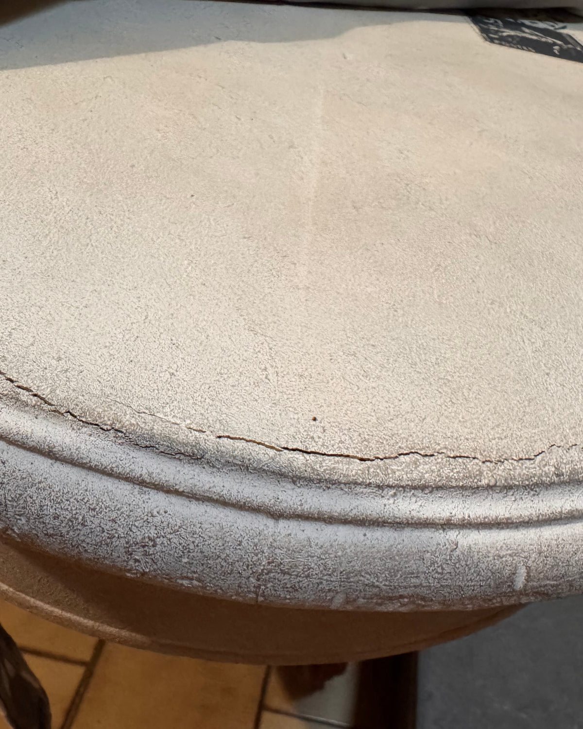 Table Violon Vintage Normande - plateau Soft Sand Vieilli
