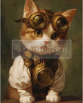 Découpage Décor Tissue Paper – Clockwork Kitty