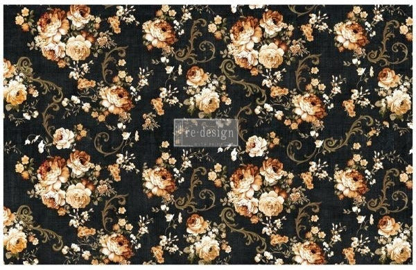 Découpage Décor Tissue Paper – Dark Floral