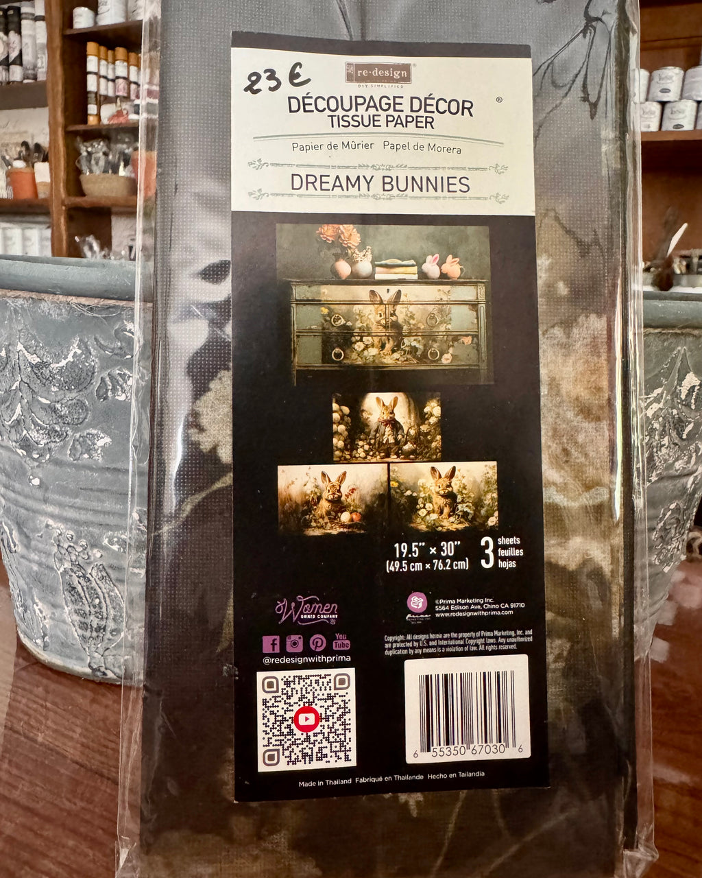 Découpage Décor Tissue Paper – Dreamy Bunnies