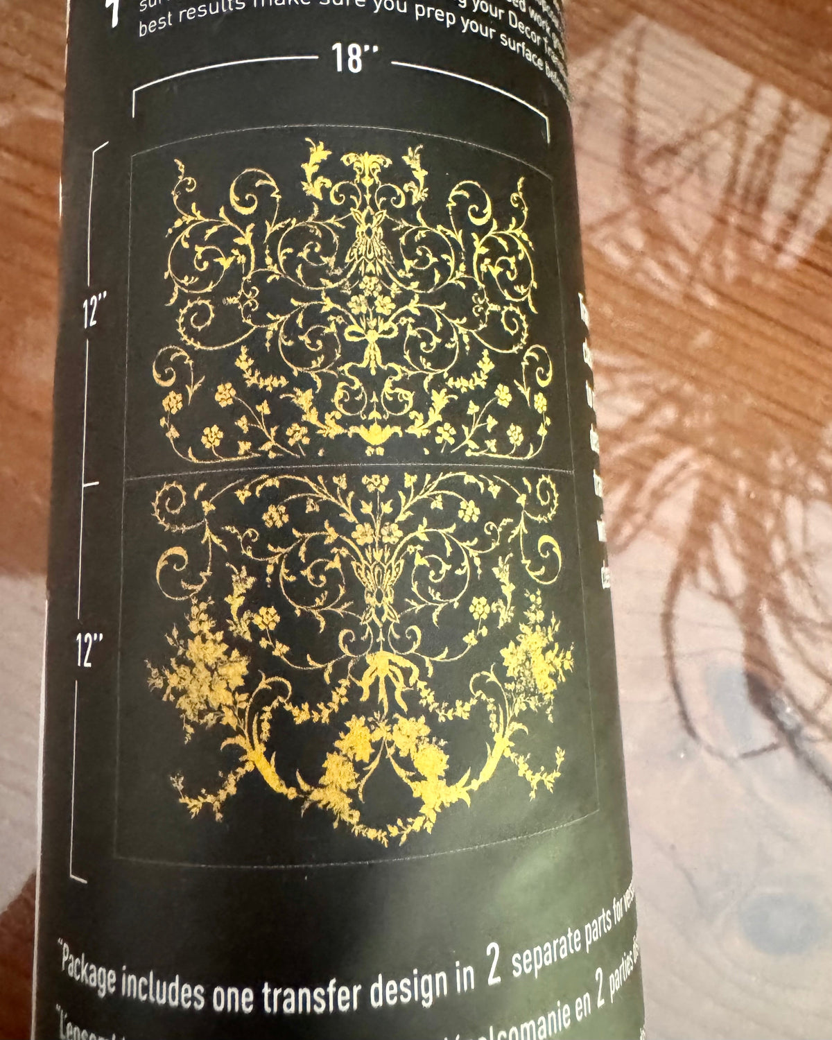 Decor Transfer Manor Swirls – motif arabesques dorées