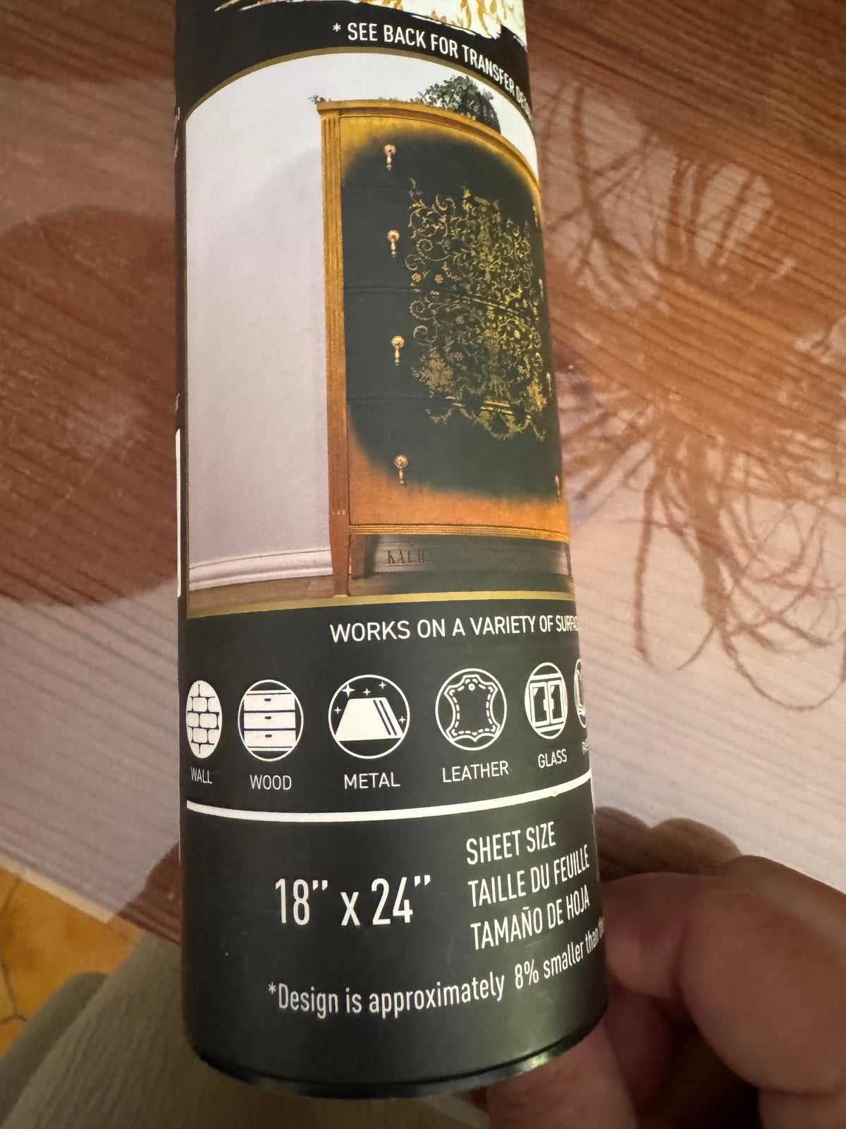 Decor Transfer Manor Swirls – vue packaging
